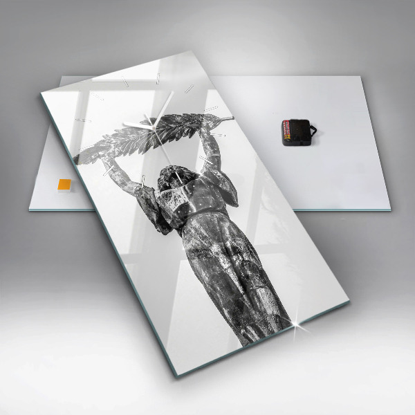 Ceas vertical de perete din sticlă Statuia Libertății din Budapesta