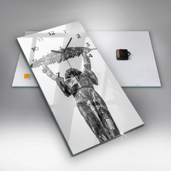 Ceas vertical de perete din sticlă Statuia Libertății din Budapesta