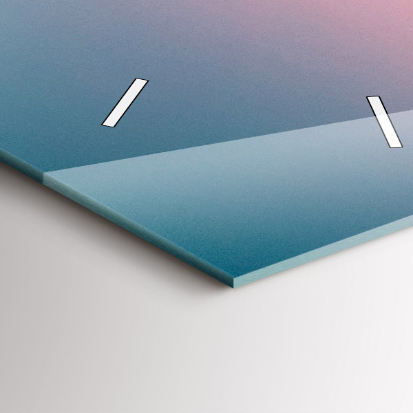 Ceas vertical de perete din sticlă Stânci la apus