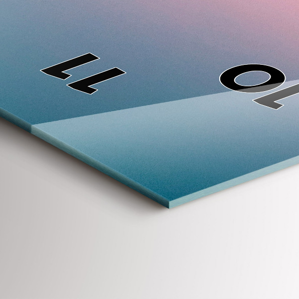 Ceas vertical de perete din sticlă Stânci la apus