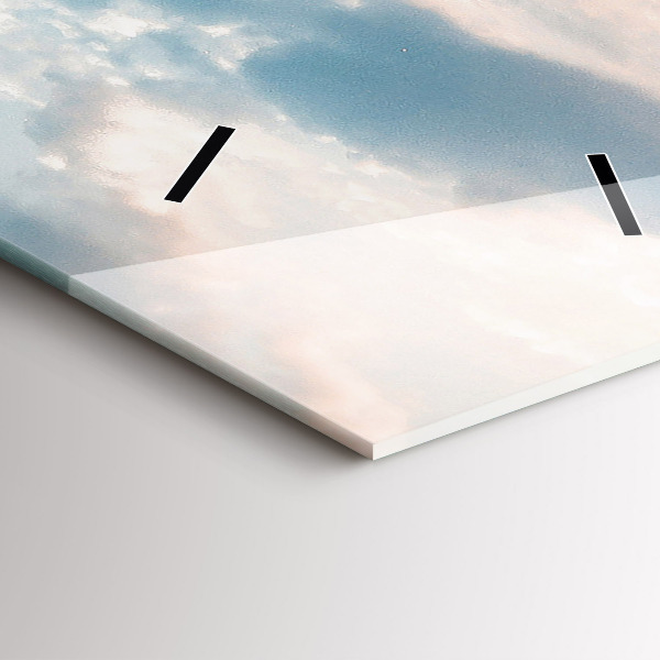 Ceas vertical de perete din sticlă Insulă din Croația