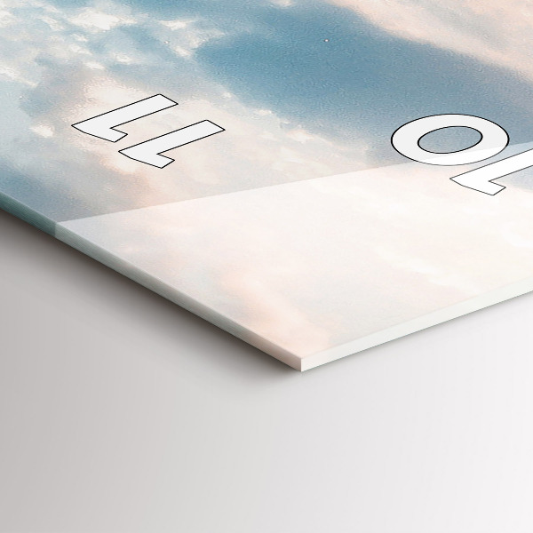 Ceas vertical de perete din sticlă Insulă din Croația