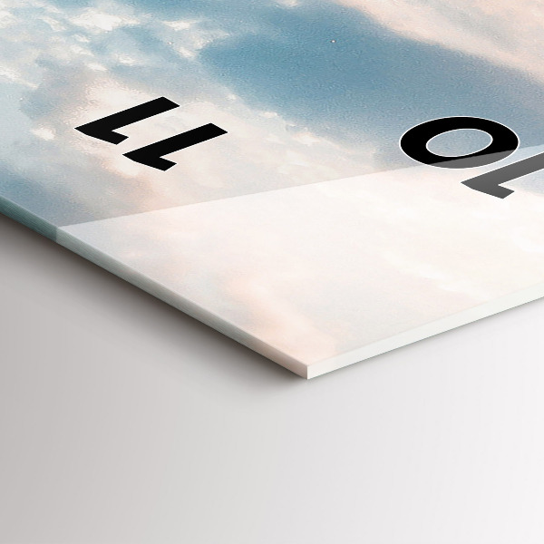 Ceas vertical de perete din sticlă Insulă din Croația