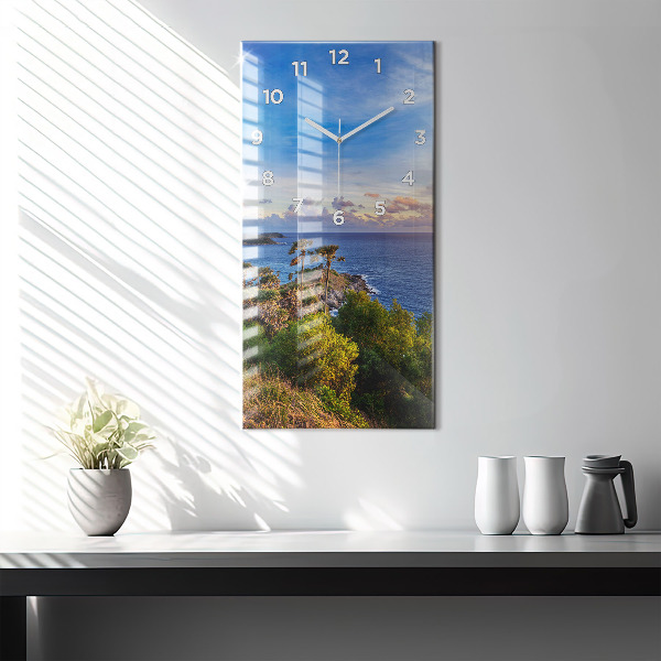 Ceas vertical de perete din sticlă Phuket în Thailanda