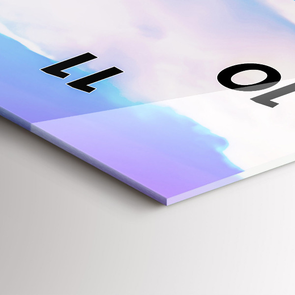 Ceas vertical de perete din sticlă Godafoss în Islanda