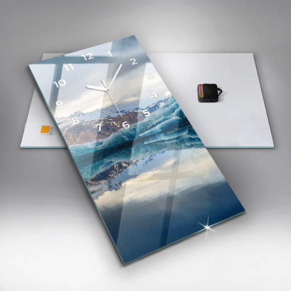 Ceas vertical de perete din sticlă Lacul Jokulsarlon Islanda