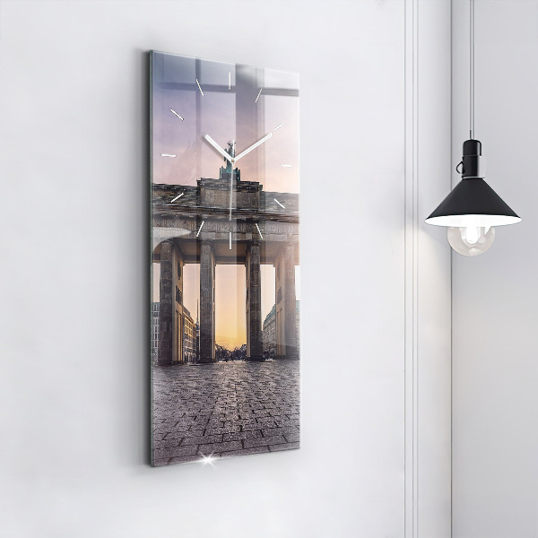Ceas vertical de perete din sticlă Poarta Brandenburg