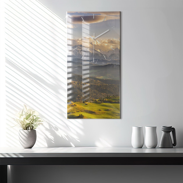 Ceas vertical de perete din sticlă Pieniny – Wysoki Wierch
