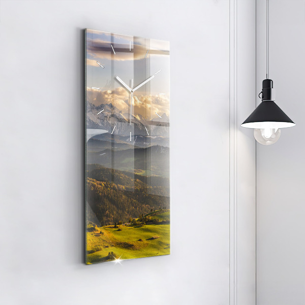 Ceas vertical de perete din sticlă Pieniny – Wysoki Wierch