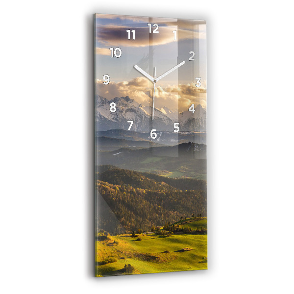 Ceas vertical de perete din sticlă Pieniny – Wysoki Wierch