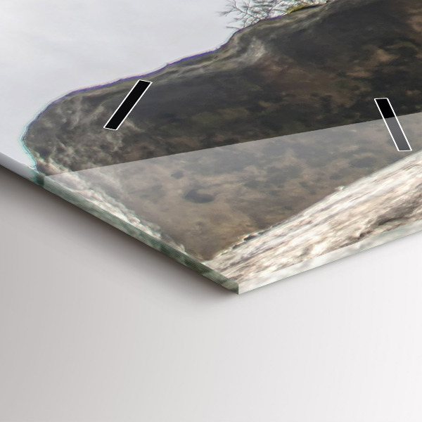 Ceas vertical de perete din sticlă Oraș rock din Republica Cehă