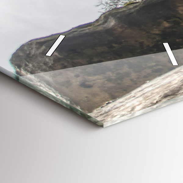 Ceas vertical de perete din sticlă Oraș rock din Republica Cehă