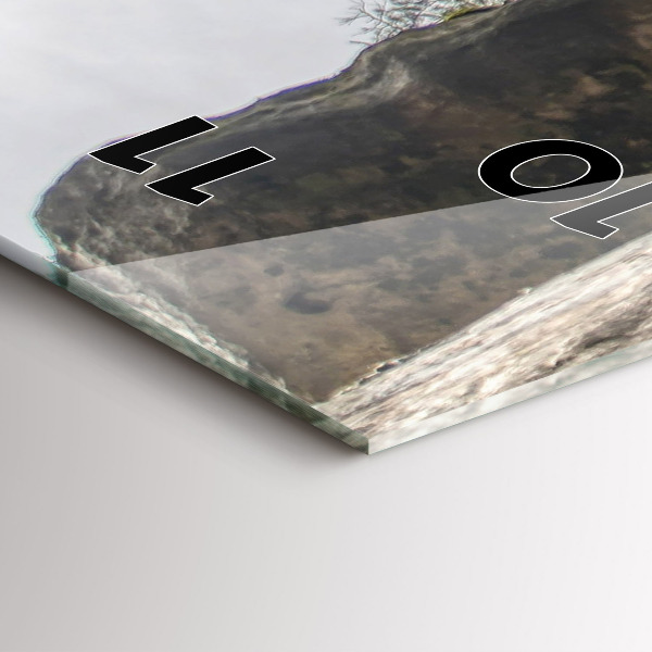 Ceas vertical de perete din sticlă Oraș rock din Republica Cehă