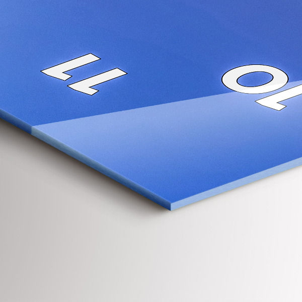 Ceas vertical de perete din sticlă Orașul iluminat noaptea