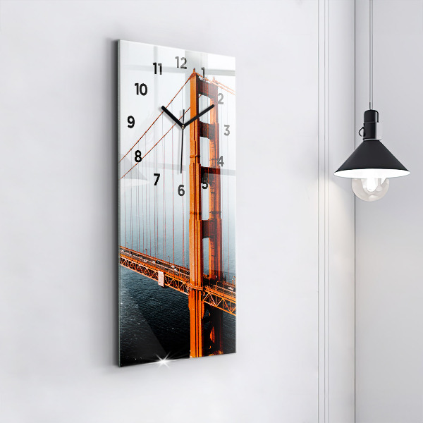 Ceas vertical de perete din sticlă Podul Golden Gate