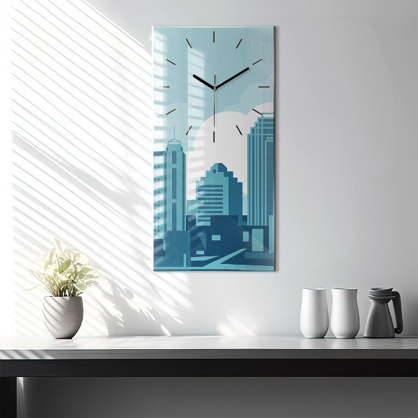 Ceas vertical de perete din sticlă Arhitectura in SUA