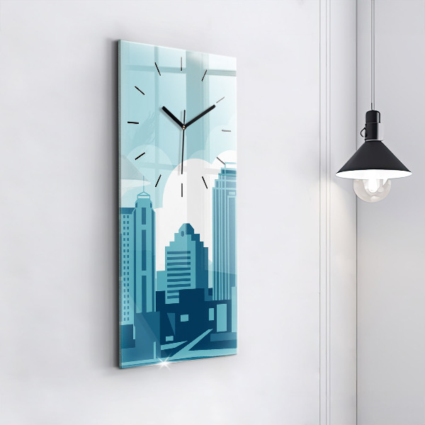 Ceas vertical de perete din sticlă Arhitectura in SUA