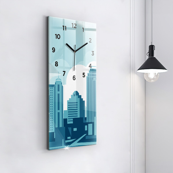 Ceas vertical de perete din sticlă Arhitectura in SUA