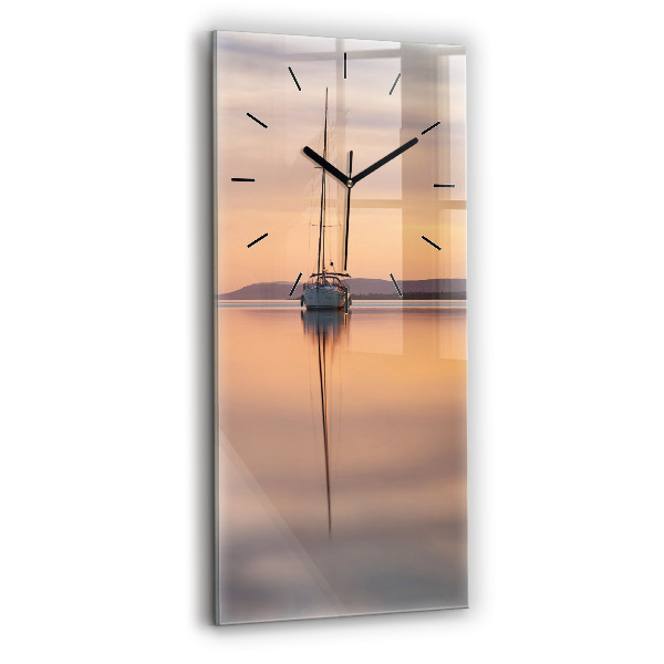 Ceas vertical de perete din sticlă Lacul Balaton SUA