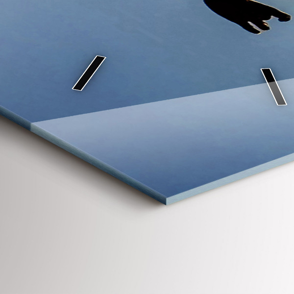 Ceas vertical de perete din sticlă Dans spaniol pe mare