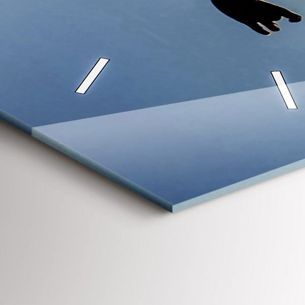 Ceas vertical de perete din sticlă Dans spaniol pe mare