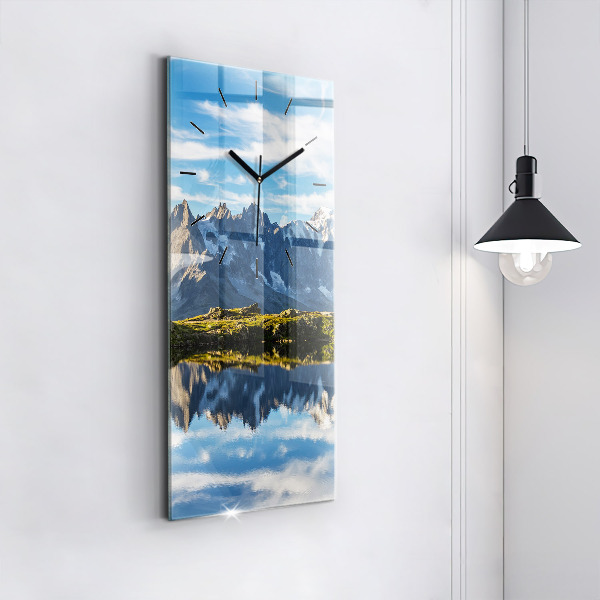 Ceas vertical de perete din sticlă Valea Chamonix, Alpii francezi
