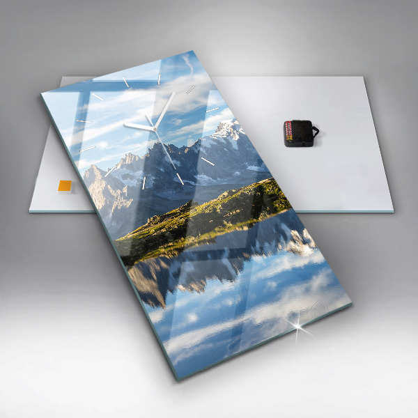 Ceas vertical de perete din sticlă Valea Chamonix, Alpii francezi