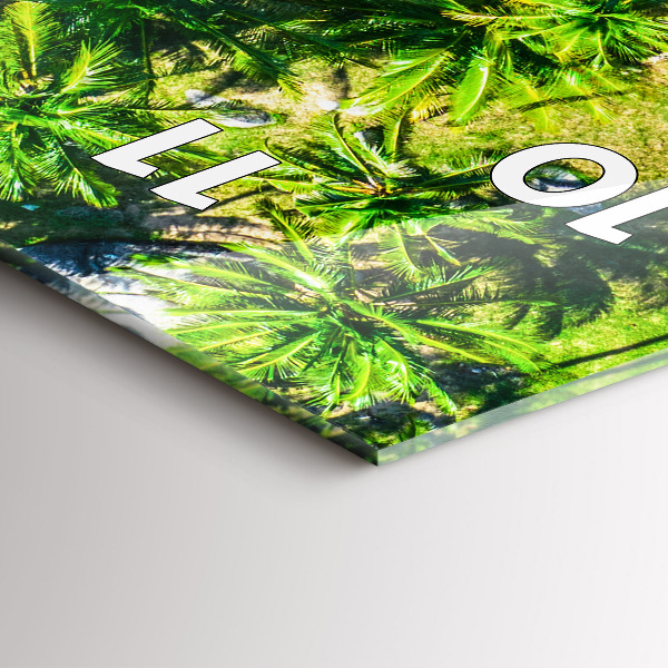 Ceas vertical de perete din sticlă Plaja tropicală Koh Tao