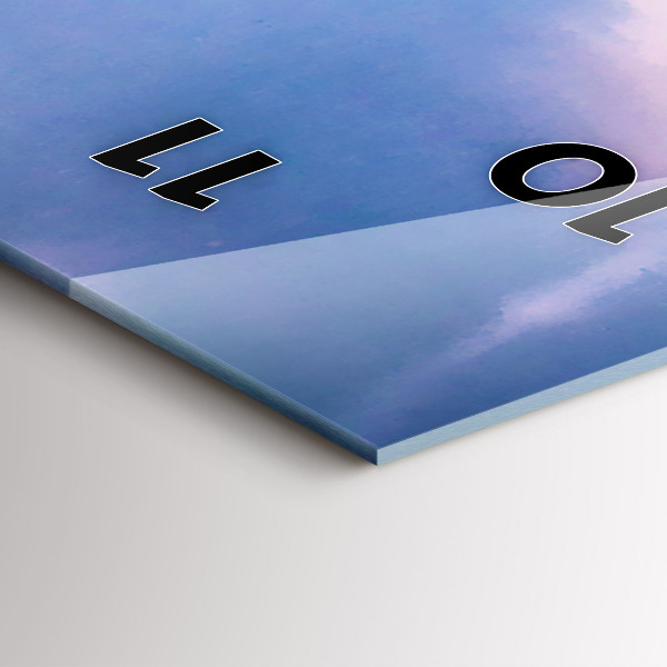 Ceas vertical de perete din sticlă Gheizerul de pe insula Islanda