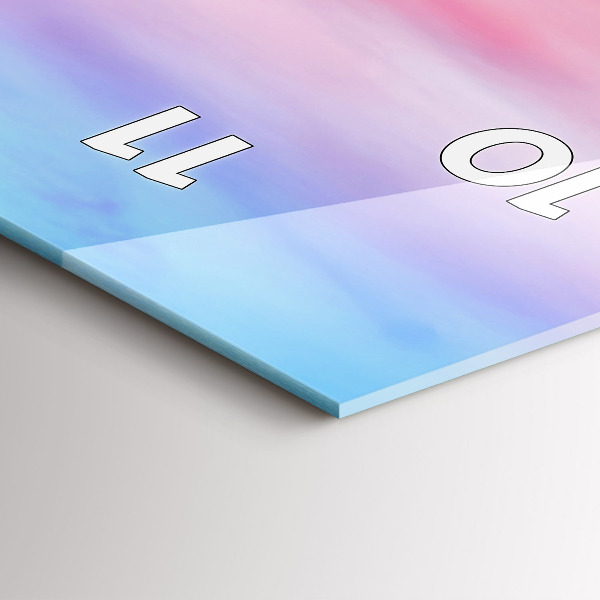 Ceas vertical de perete din sticlă Vedere asupra munților din Islanda