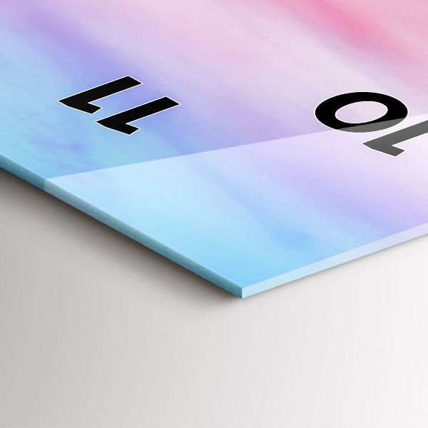 Ceas vertical de perete din sticlă Vedere asupra munților din Islanda