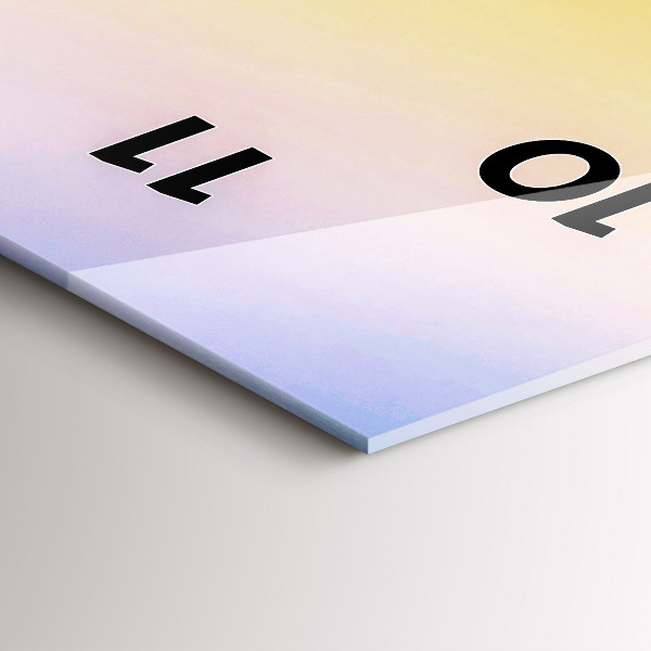 Ceas vertical de perete din sticlă Munte de gheață și răsărit