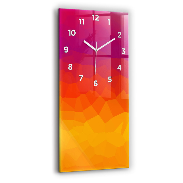Ceas vertical de perete din sticlă Abstracție colorată