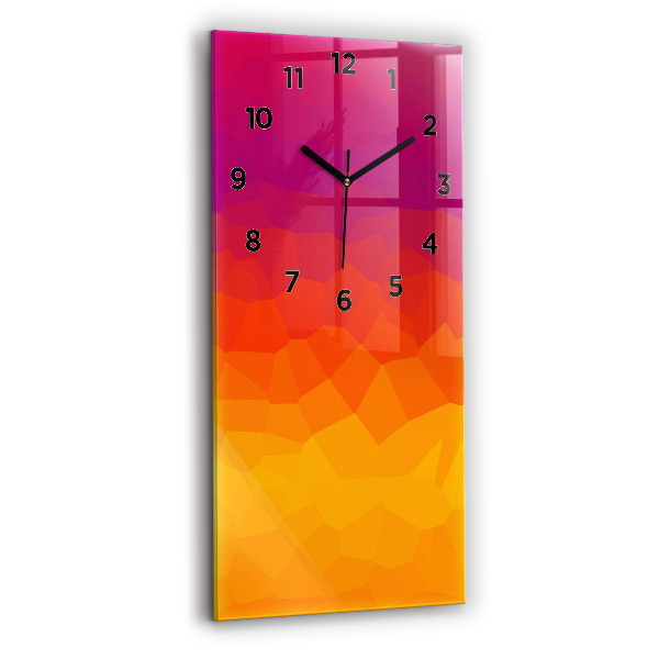 Ceas vertical de perete din sticlă Abstracție colorată