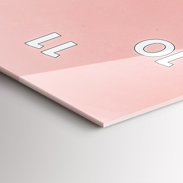 Ceas vertical de perete din sticlă Plaja cu nisip de mare