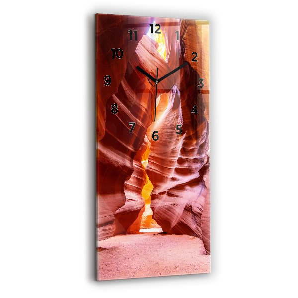 Ceas vertical de perete din sticlă Canion de nisip