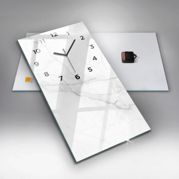 Ceas vertical de perete din sticlă Marmură decorativă