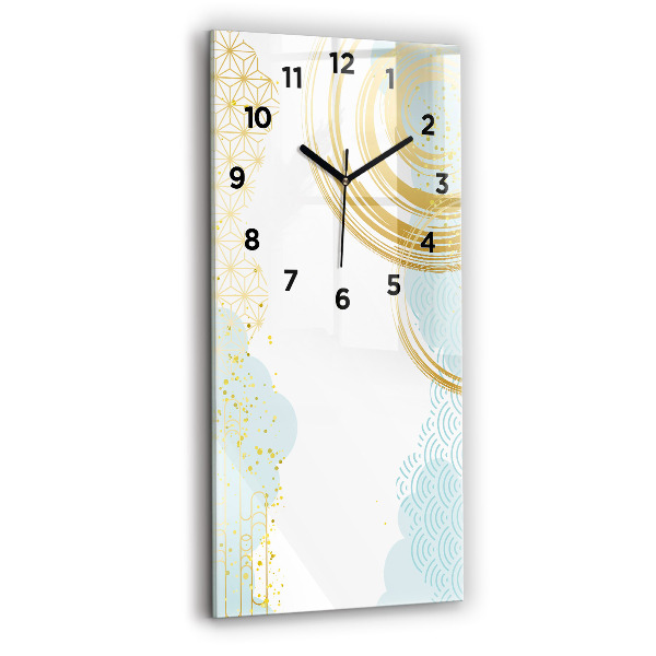 Ceas vertical de perete din sticlă Model decorativ