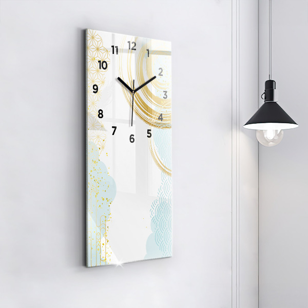 Ceas vertical de perete din sticlă Model decorativ