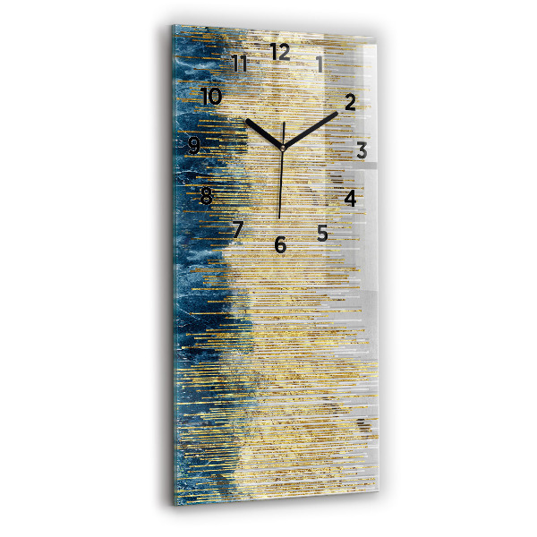 Ceas vertical de perete din sticlă Model decorativ și auriu