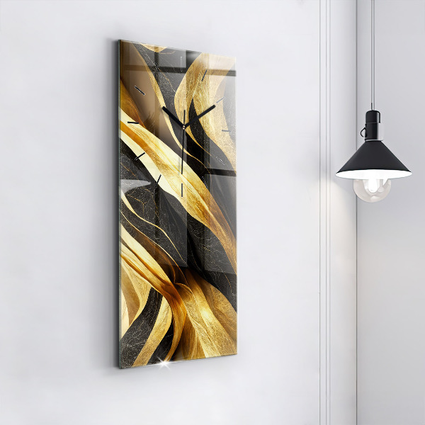 Ceas vertical de perete din sticlă Abstracție elegantă