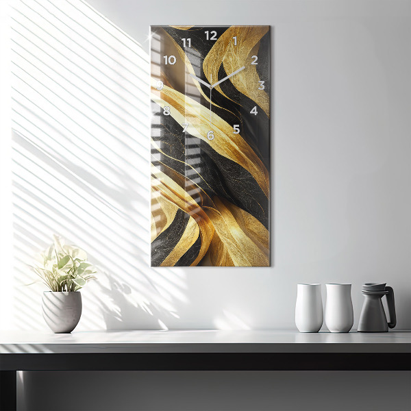 Ceas vertical de perete din sticlă Abstracție elegantă