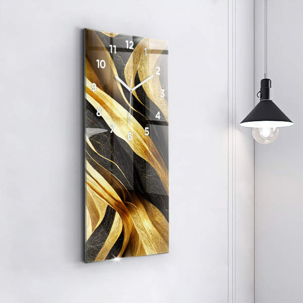 Ceas vertical de perete din sticlă Abstracție elegantă