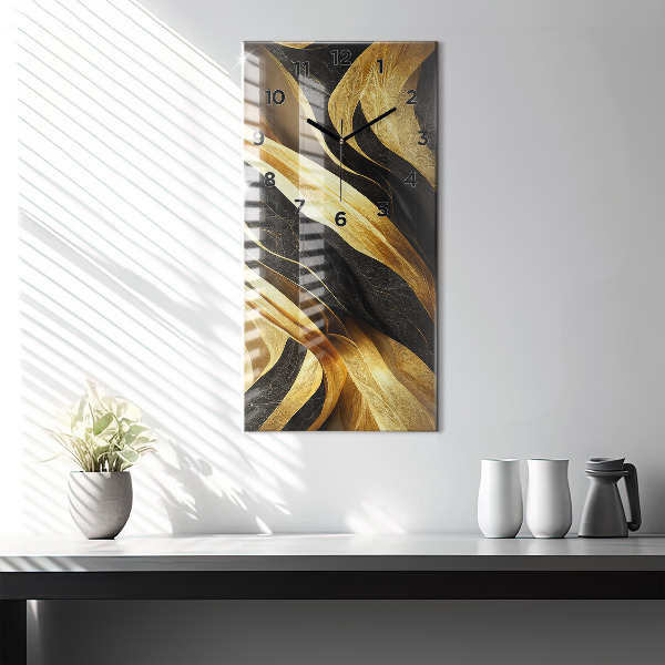 Ceas vertical de perete din sticlă Abstracție elegantă