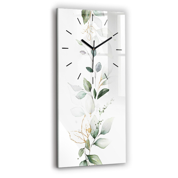 Ceas vertical de perete din sticlă Lasă abstractia