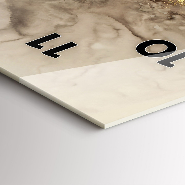 Ceas vertical de perete din sticlă Artă modernă bej