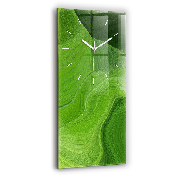 Ceas vertical de perete din sticlă Valuri moderne