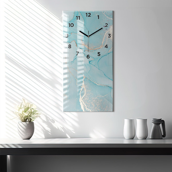 Ceas vertical de perete din sticlă Marmură decorativă