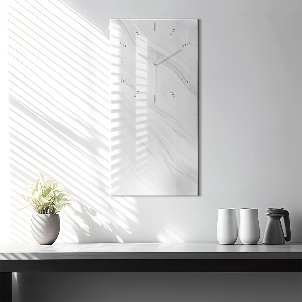 Ceas vertical de perete din sticlă Marmură decorativă