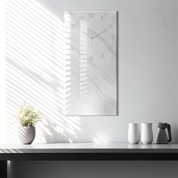 Ceas vertical de perete din sticlă Marmură decorativă